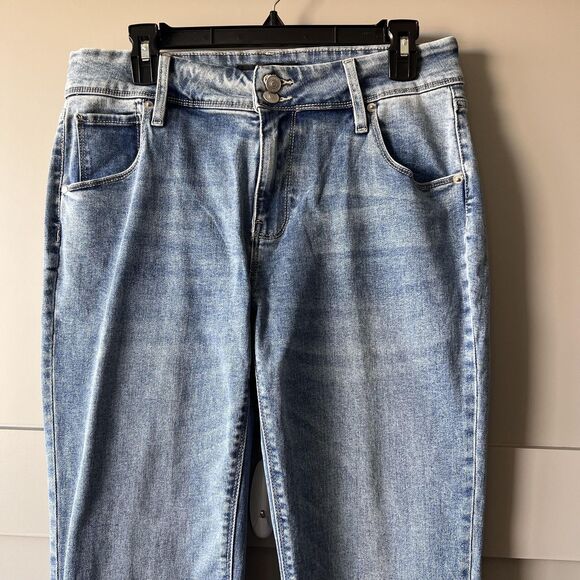 Hudson Jeans Womens 10 Straight Leg Mid Rise Stretch Denim Blue Stretch - Picture 3 of 16